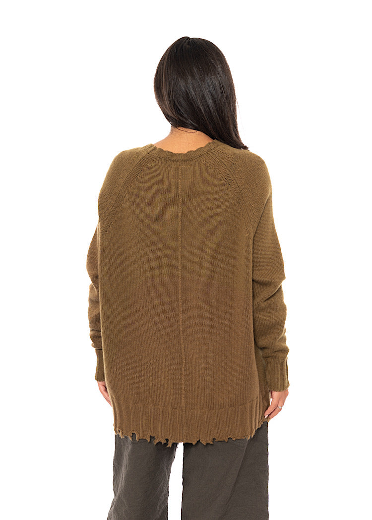 RELAXED CASHMERE-MIX KIARA PULLOVER
