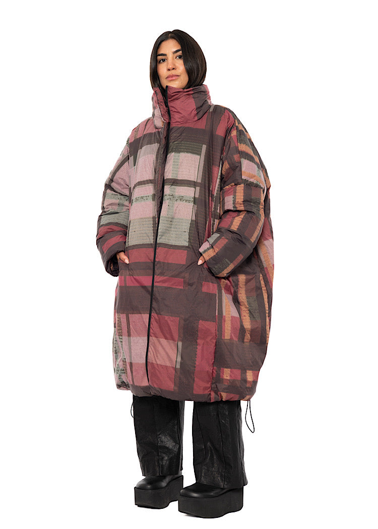 HERITAGE CHECK PUFFER COAT