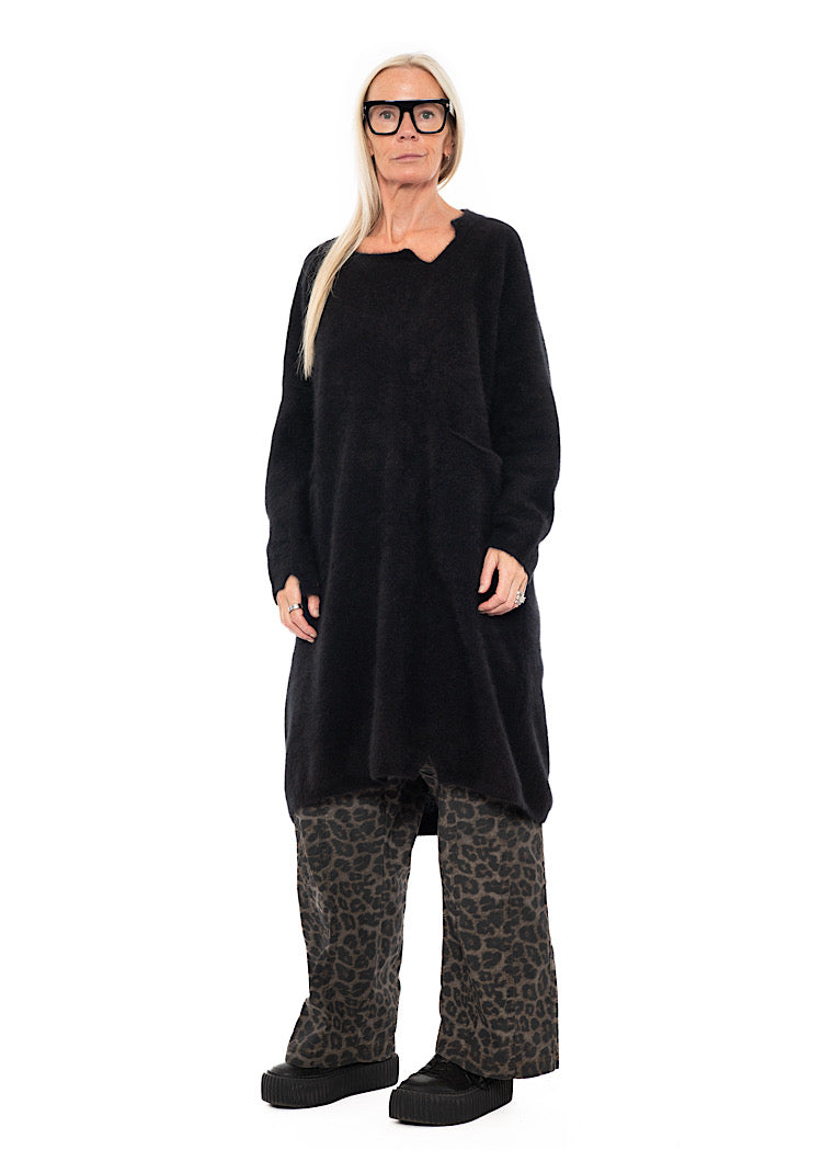 SIGNATURE RACCOON HAIR KNITTED TUNIC