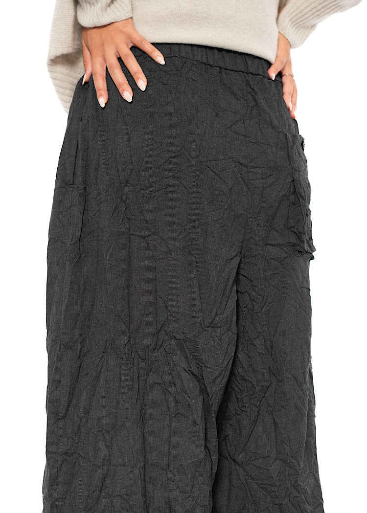 CRINKLE WIDE-LEG TROUSER