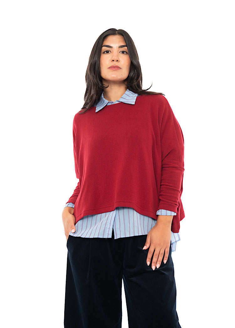SIGNATURE COTTON-FLEECE KIRA PULLOVER