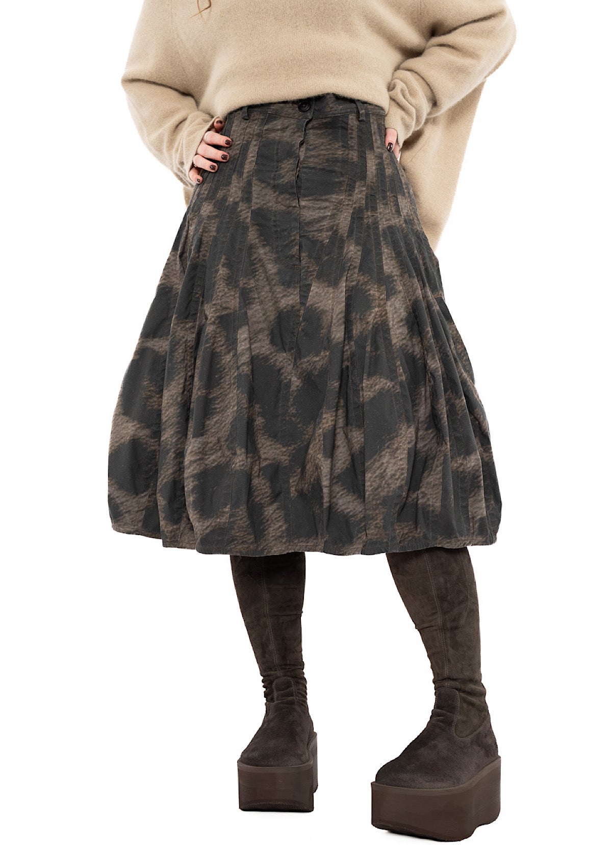 LEOPARD PRINT BALLOON SKIRT