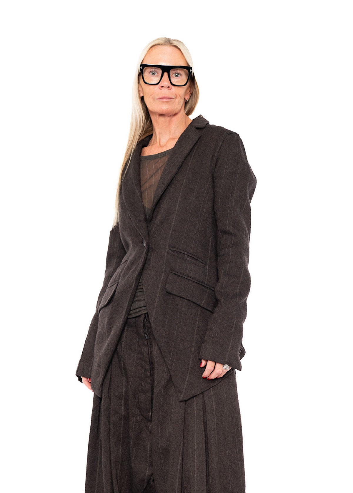 TAILORED PINSTRIPE WOOL JACKET
