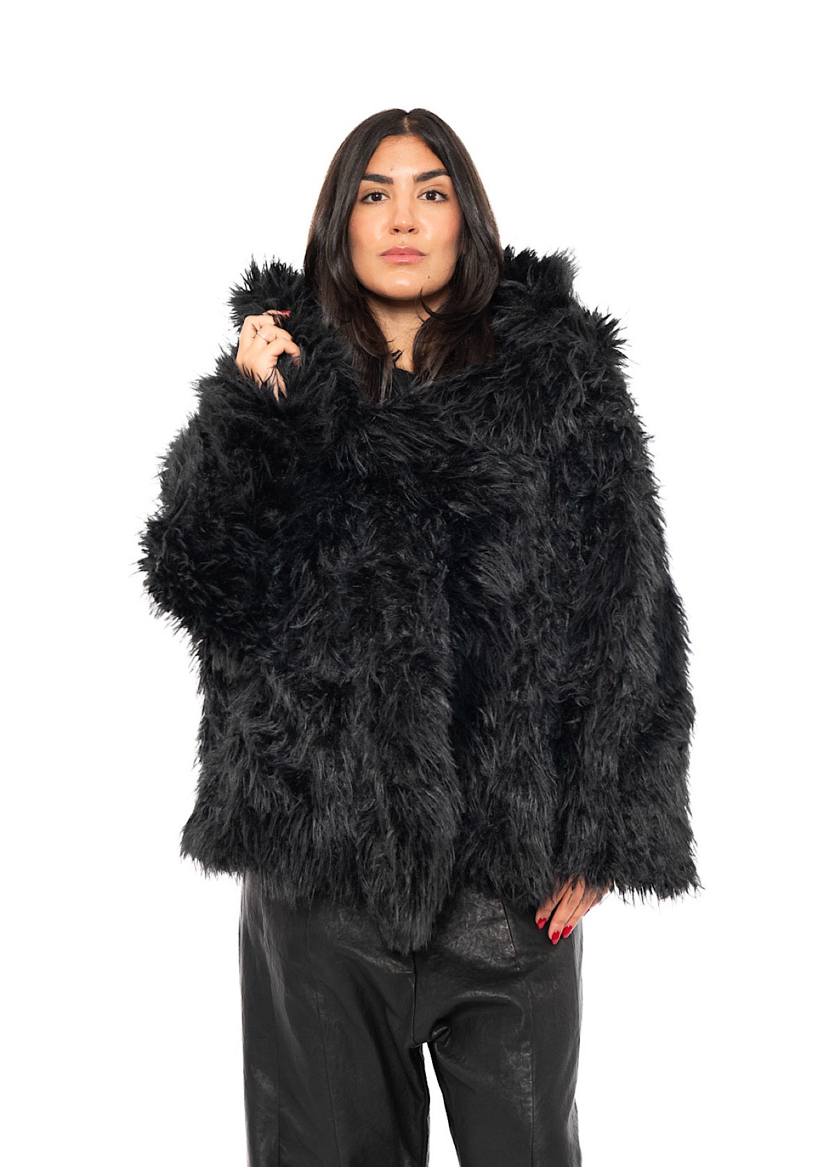 OVERSIZED FAUX FUR JACKET
