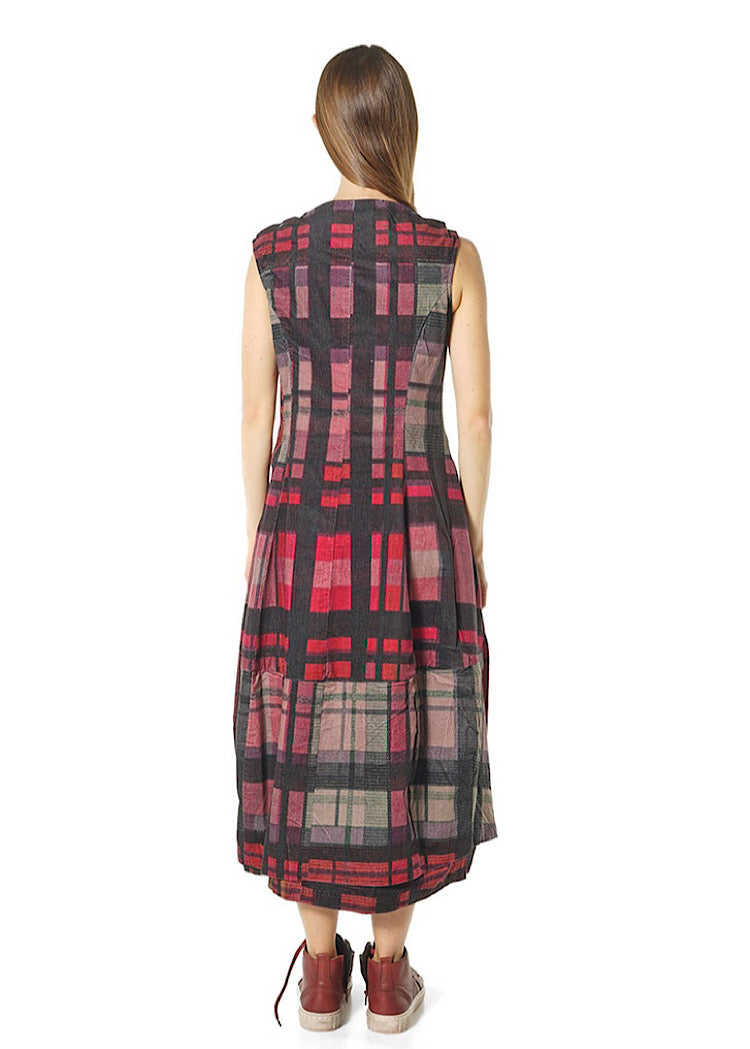 HERITAGE CHECK BALLOON DRESS