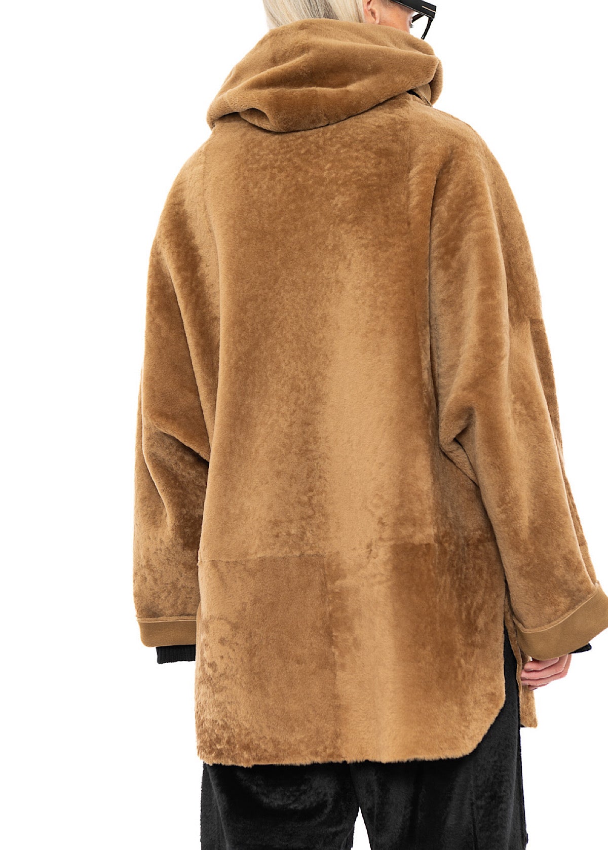 REVERSIBLE FUR HOODED JACKET