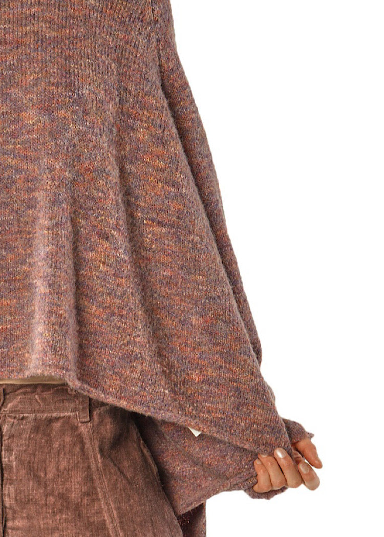 MÉLANGE KNITTED PULLOVER *FOREST MELANGE* (Shown in CRYSTAL MELANGE)