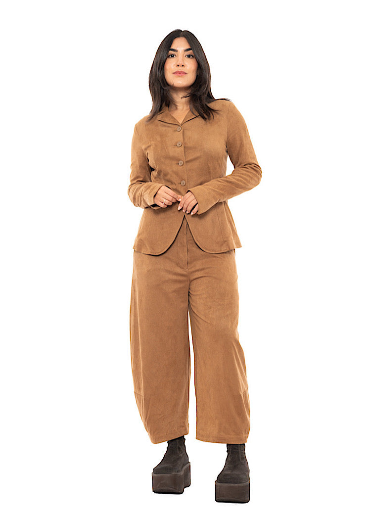 FAUX SUEDE BALLOON TROUSER