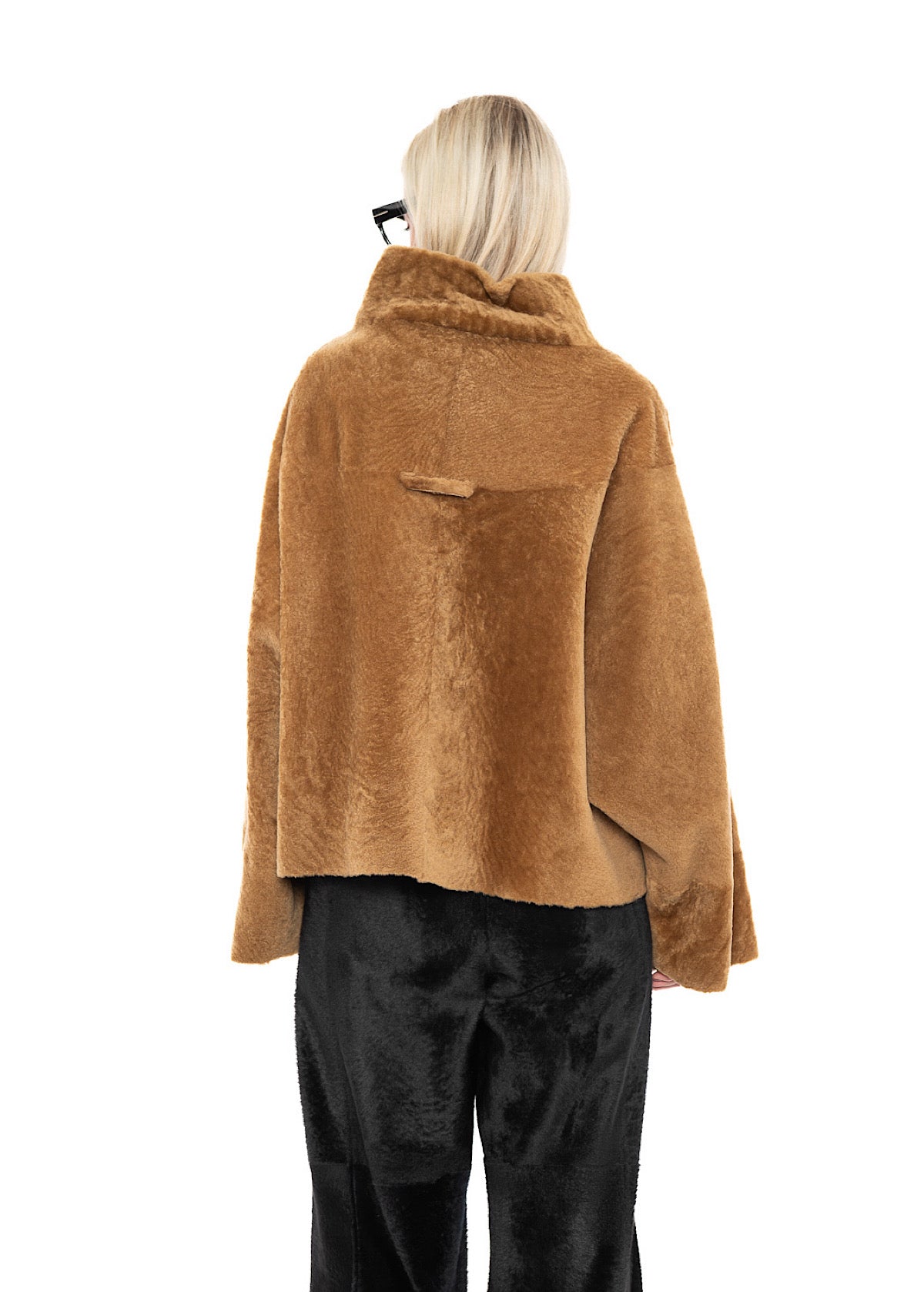 FUR-FINISHED PULLOVER