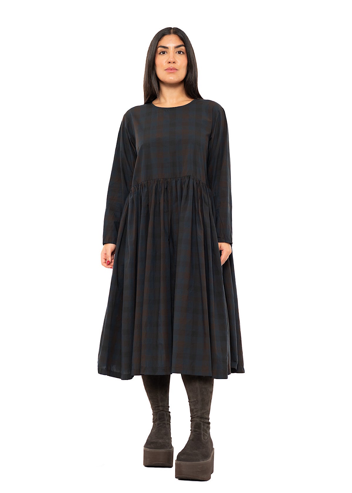CHECKED COTTON DRESS