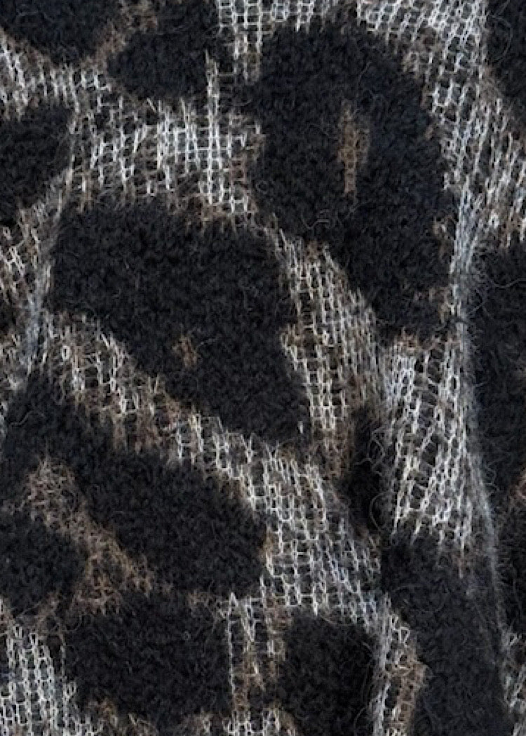 CL LEOPARD JACQUARD ALPACA PULLOVER