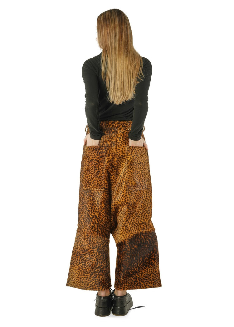 SCULPTURAL LEO LEATHER TROUSER