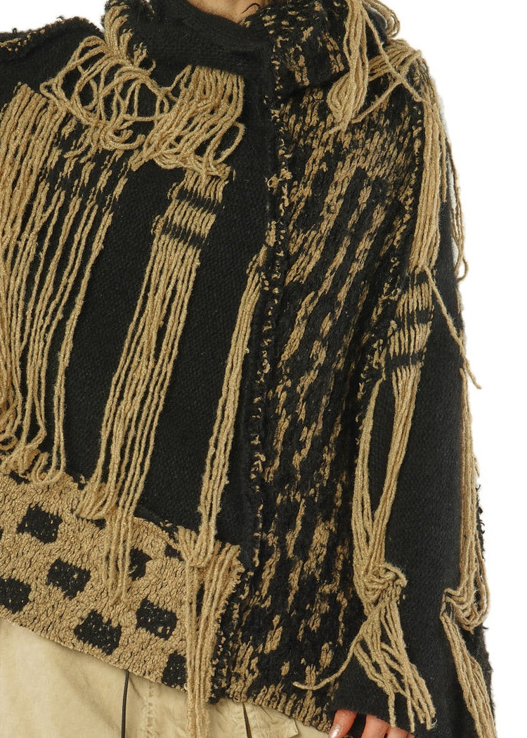 OVERSIZED TAPESTRY KNIT PULLOVER