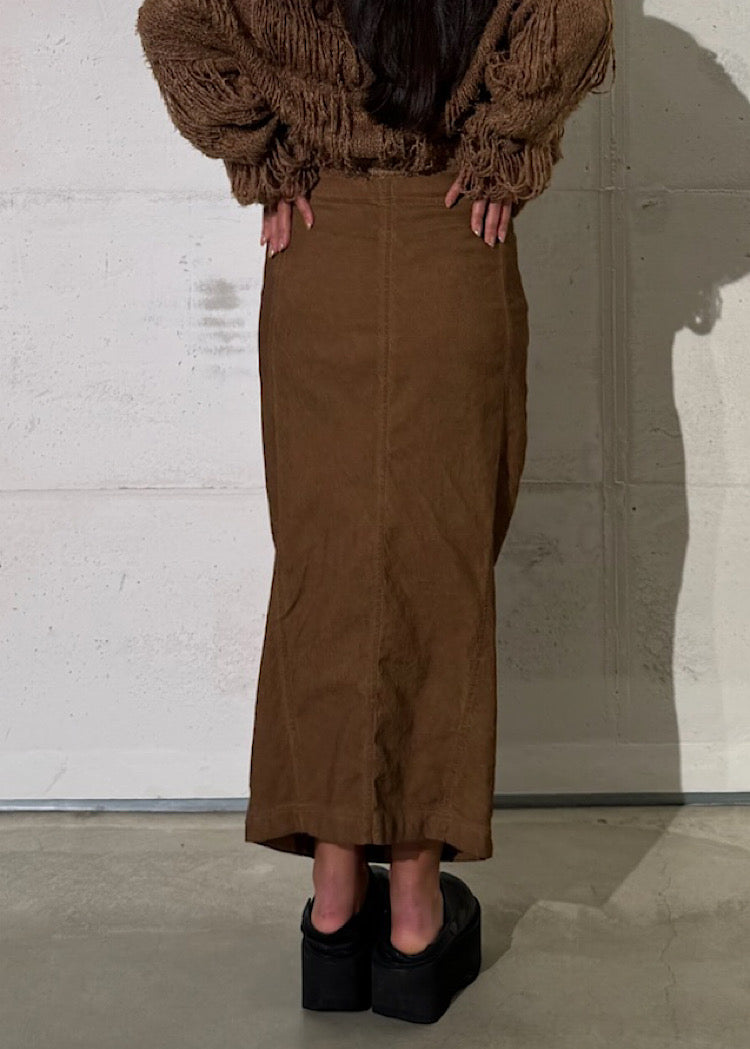 TAPERED STRETCH-TWILL SKIRT