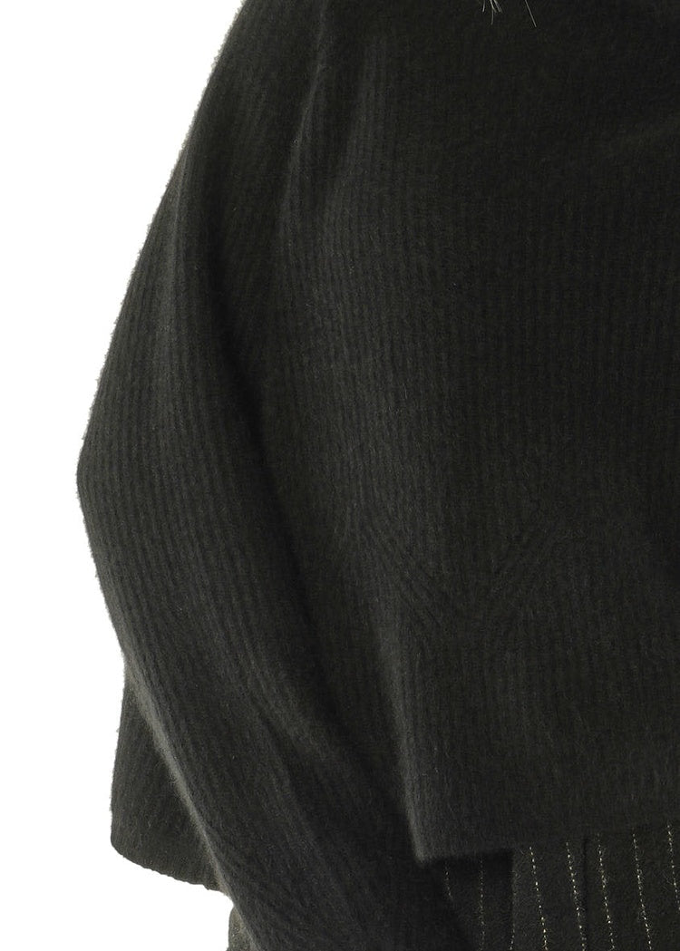 CL MERINO RACCOON FUNNEL NECK KNIT
