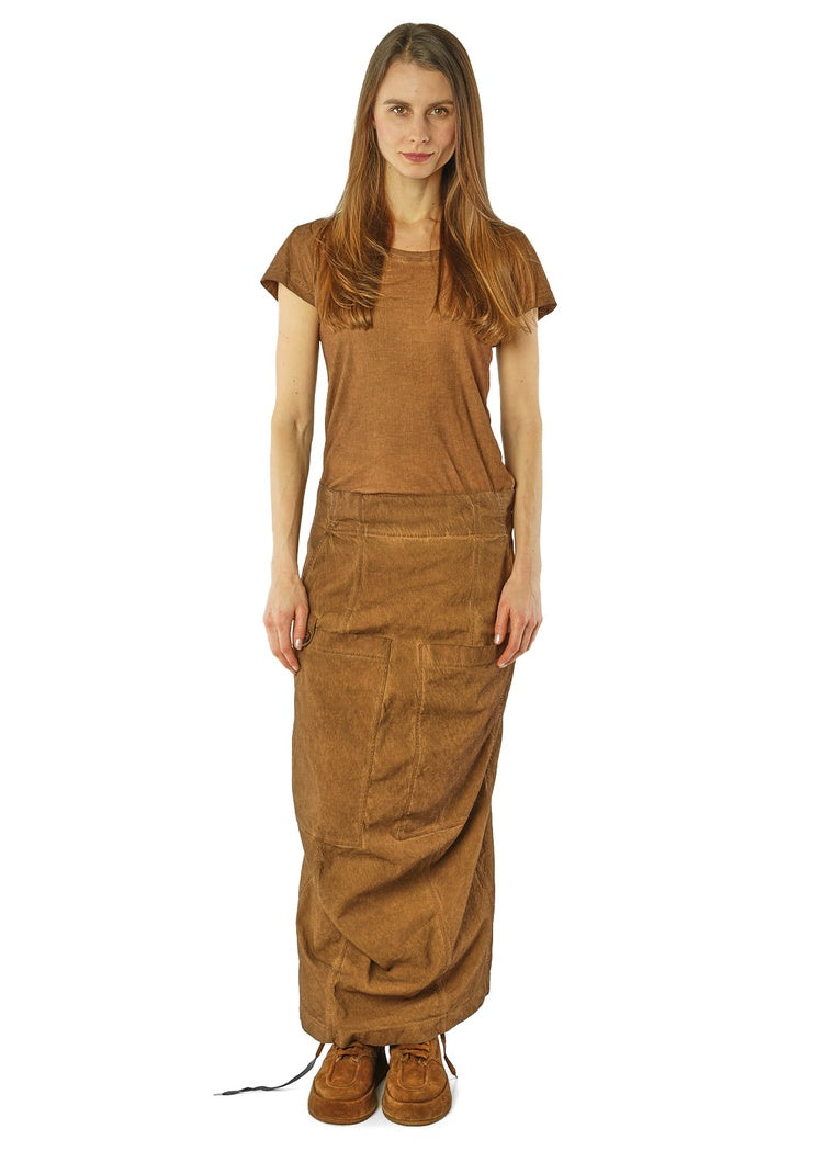 TAPERED STRETCH-TWILL SKIRT