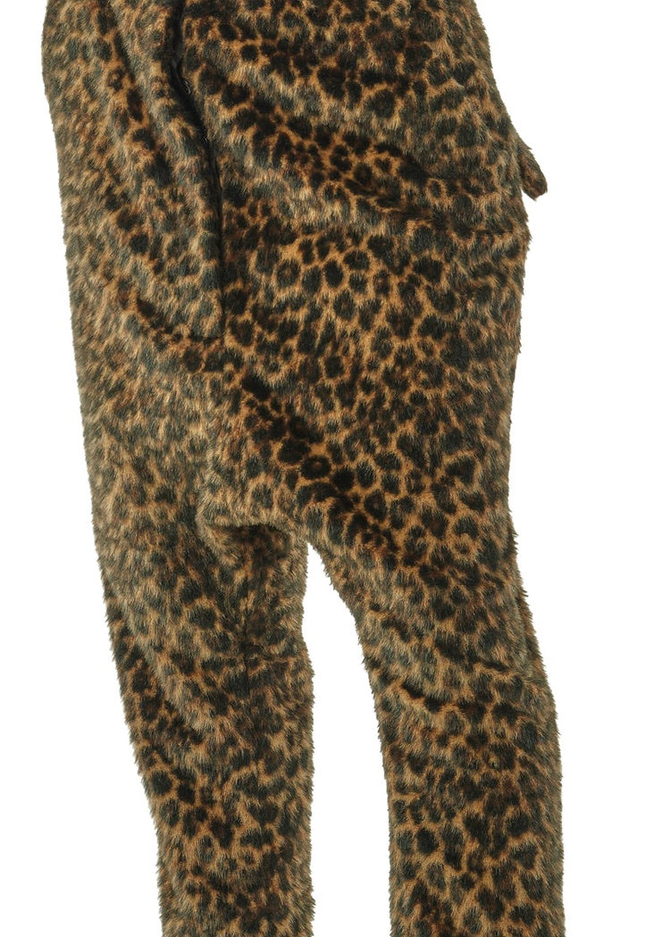 CL FAUX FUR LEOPARD TROUSER