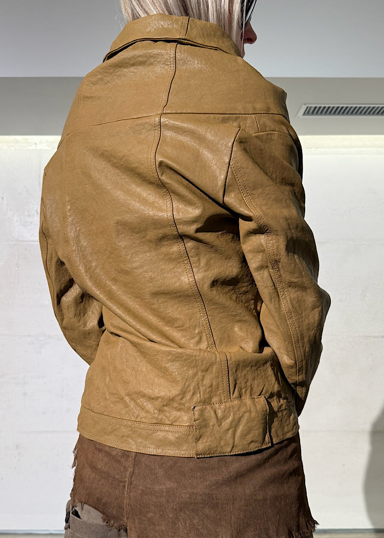 CL SCULPTURAL LAMB LEATHER JACKET
