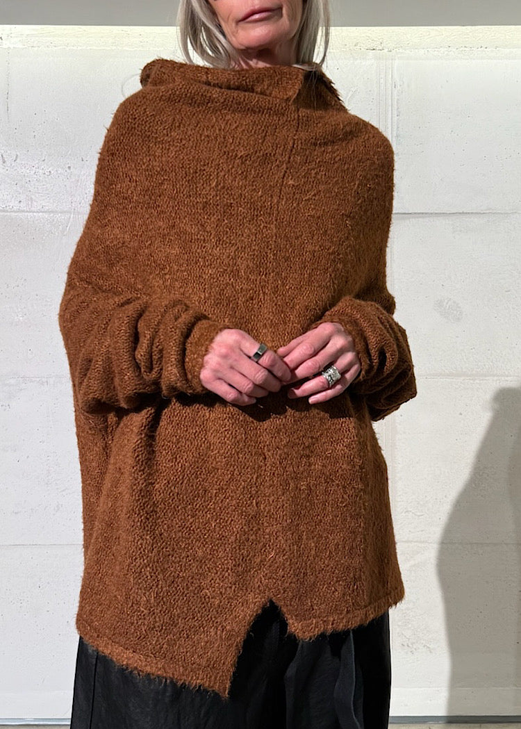TUSSAH SILK KNIT PULLOVER