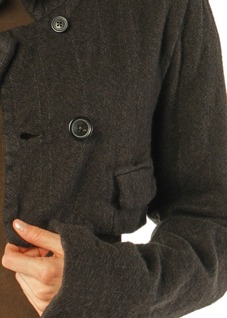 BOXY PINSTRIPE WOOL JACKET