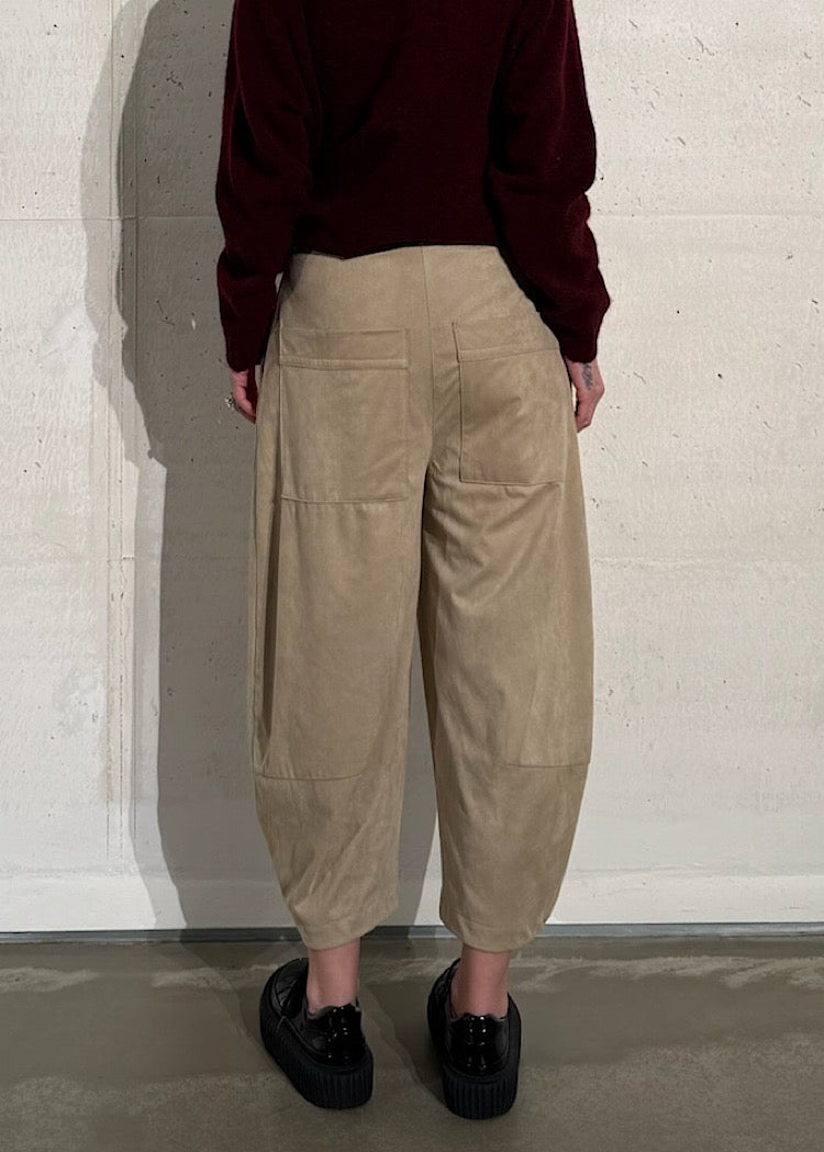 RUNDHOLZ BLACK LABEL BALLOON FAUX SUEDE TROUSER