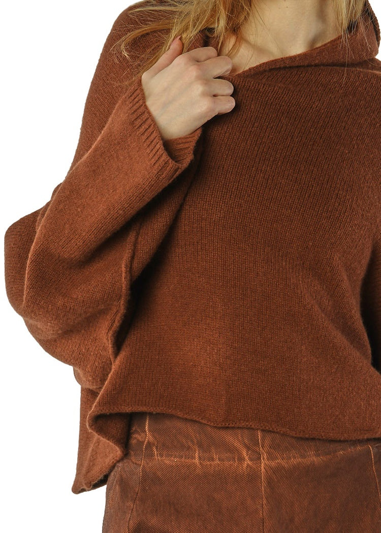 CROPPED MERINO-YAK PULLOVER