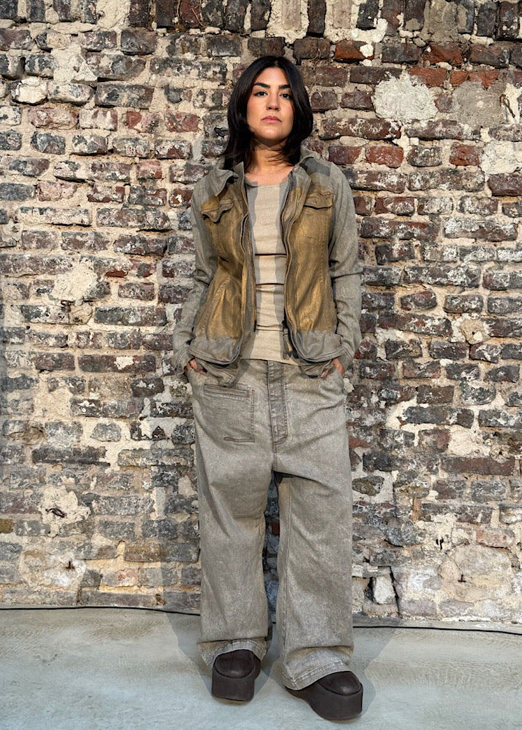 ZIP-FRONT DENIM JACKET