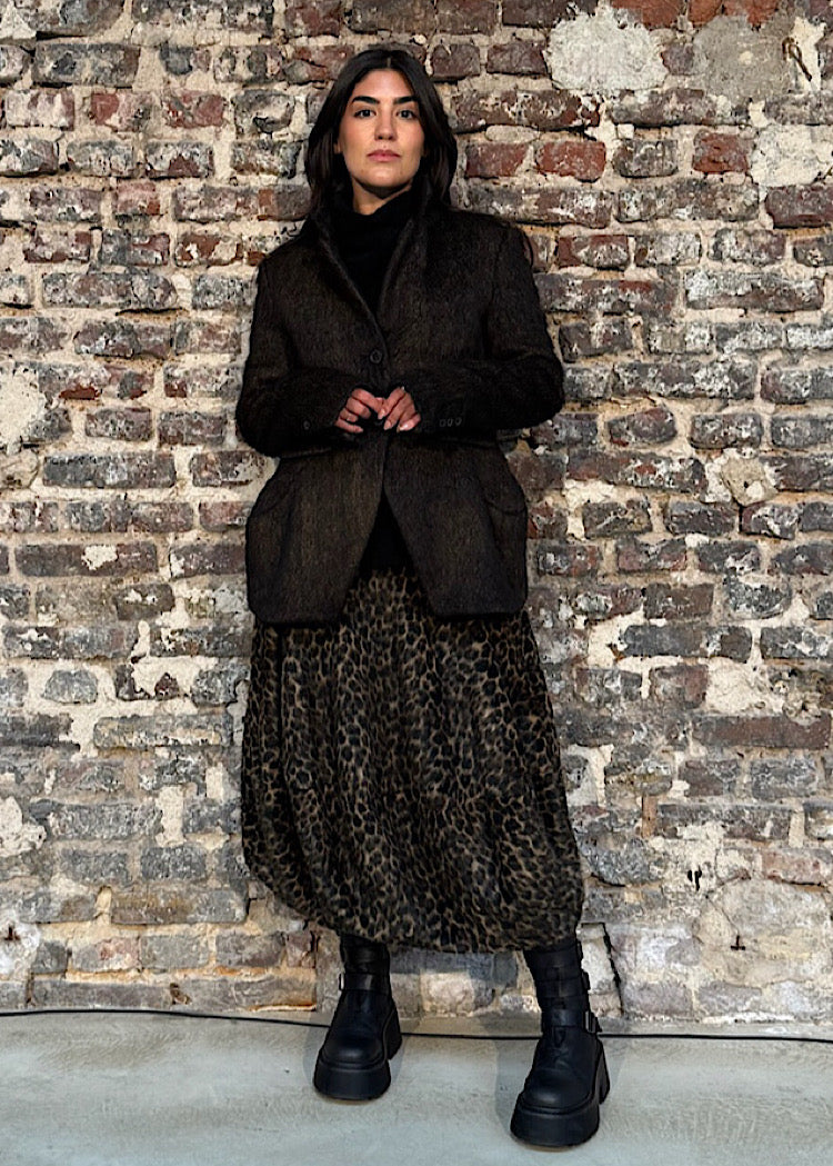 SCULPTED LONG-HAIR WOOL JACKET