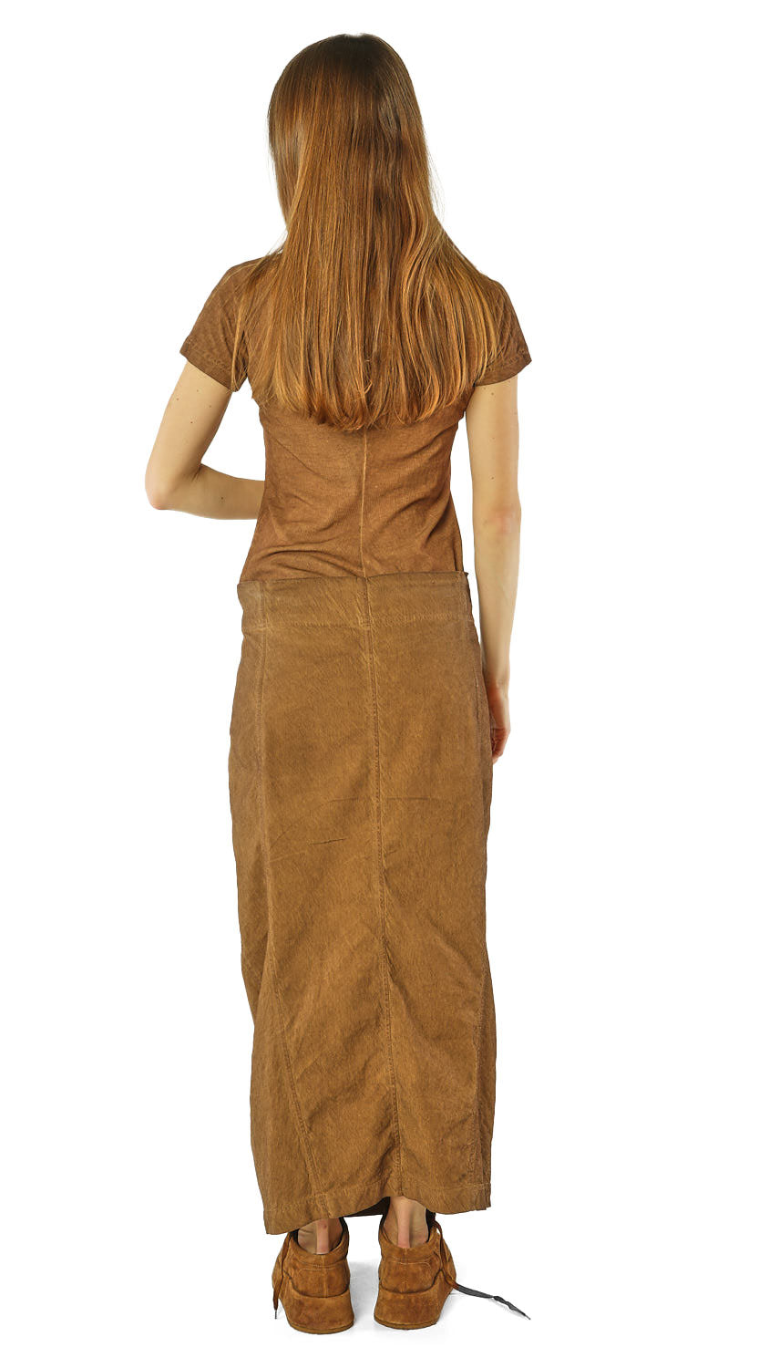 TAPERED STRETCH-TWILL SKIRT