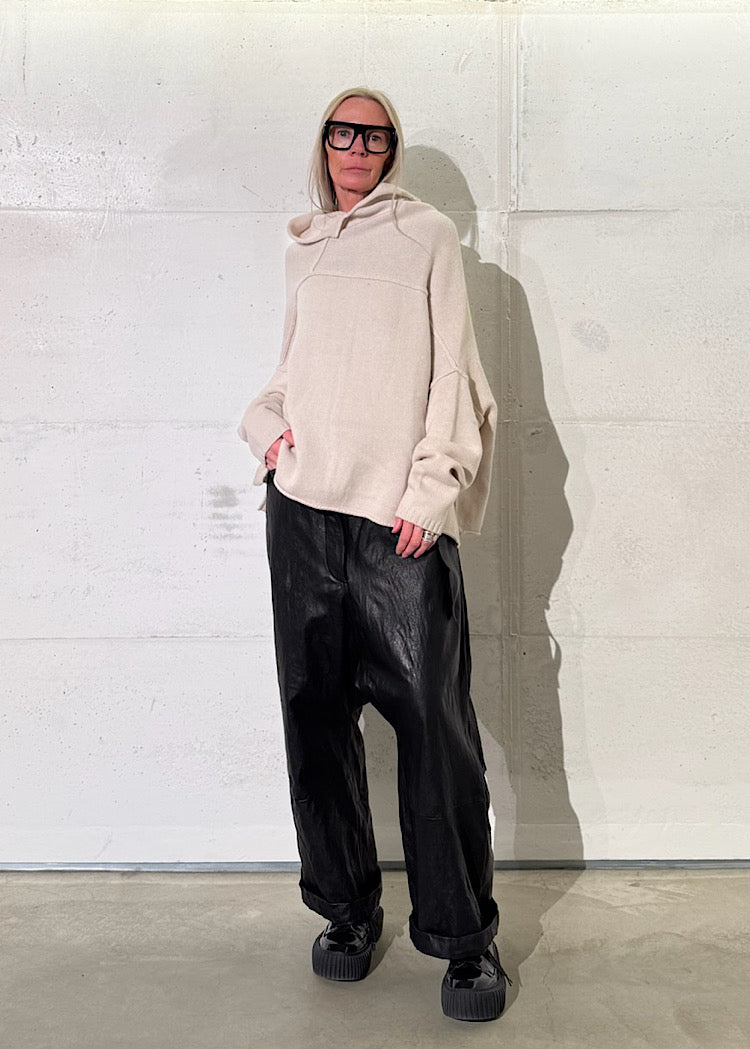MERINO-YAK FUNNEL NECK PULLOVER