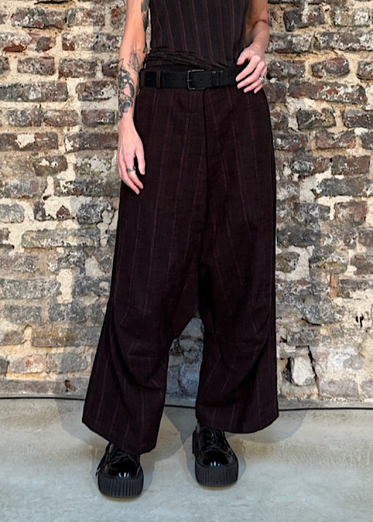 CL CROPPED WIDE-LEG COTTON-WOOL TROUSER