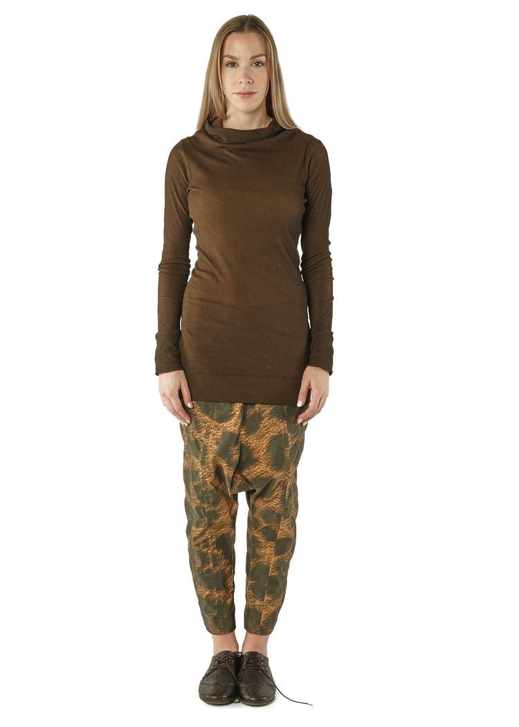HIGH-NECK RIB JERSEY TOP