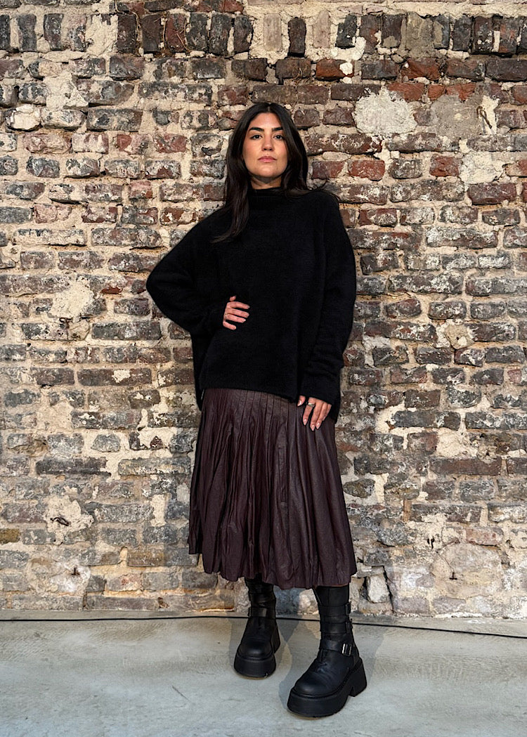 CL BRUSHED FUNNEL NECK PULLOVER