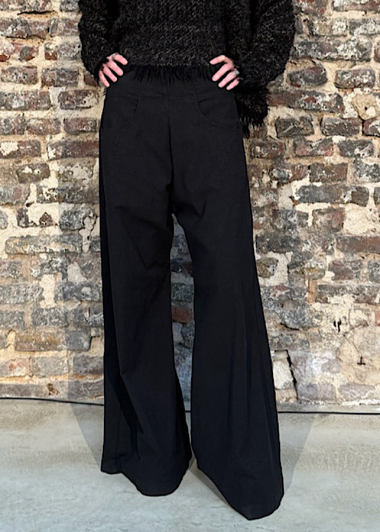 FLARED COTTON-STRETCH TROUSER