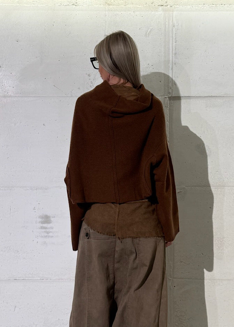 CROPPED MERINO-YAK PULLOVER