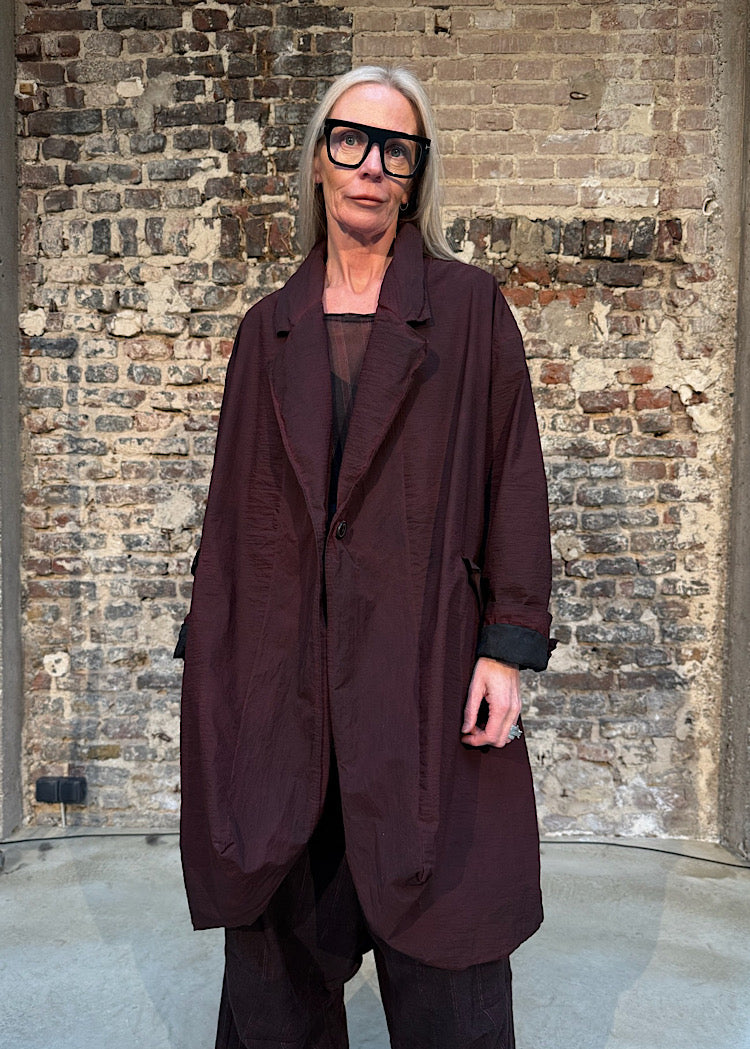CL DRAPED VISCOSE-SILK JACKET