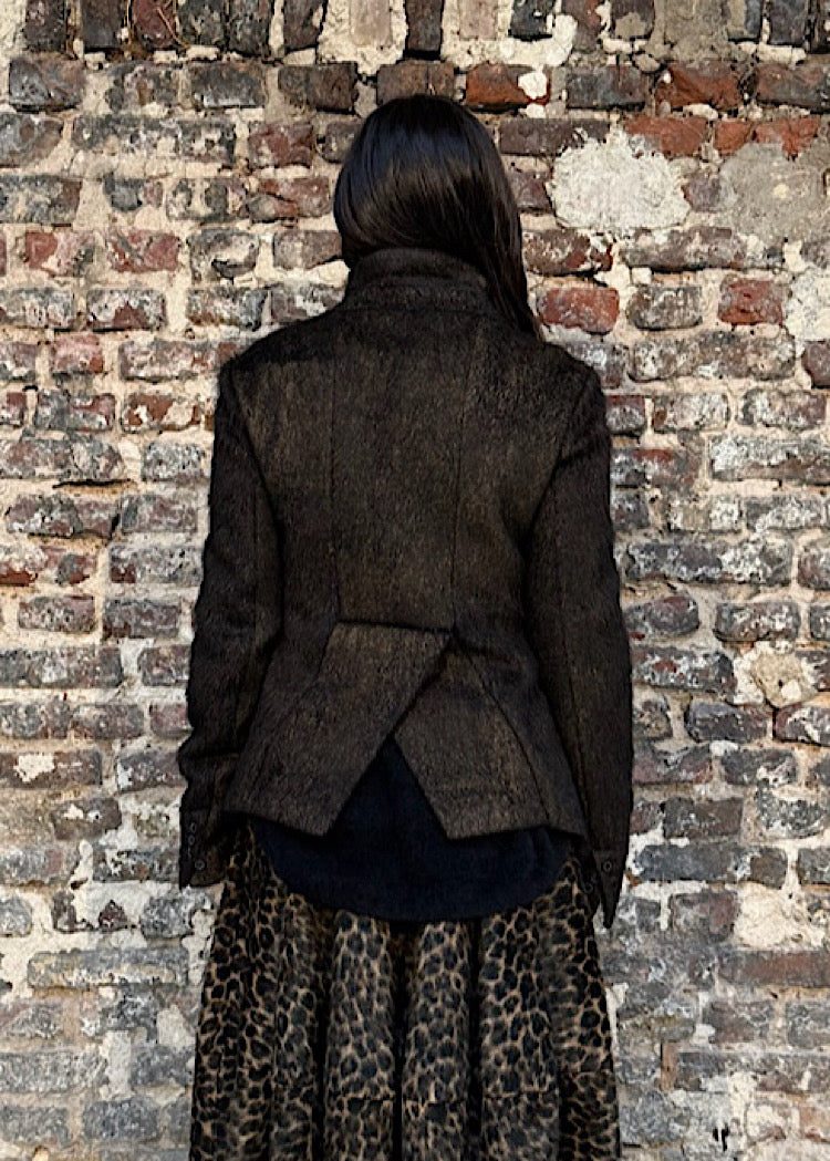 CL SCULPTED LONG-HAIR WOOL JACKET