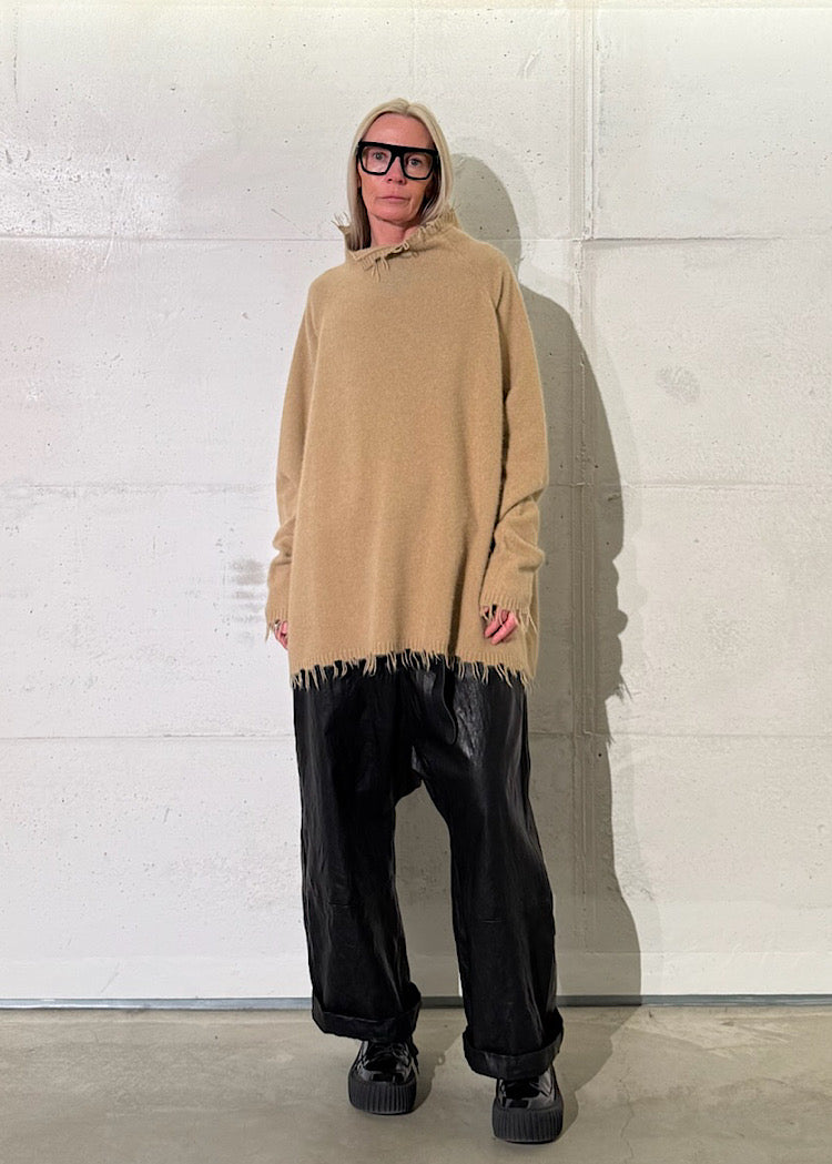 BRUSHED FOX-WOOL TUNIC