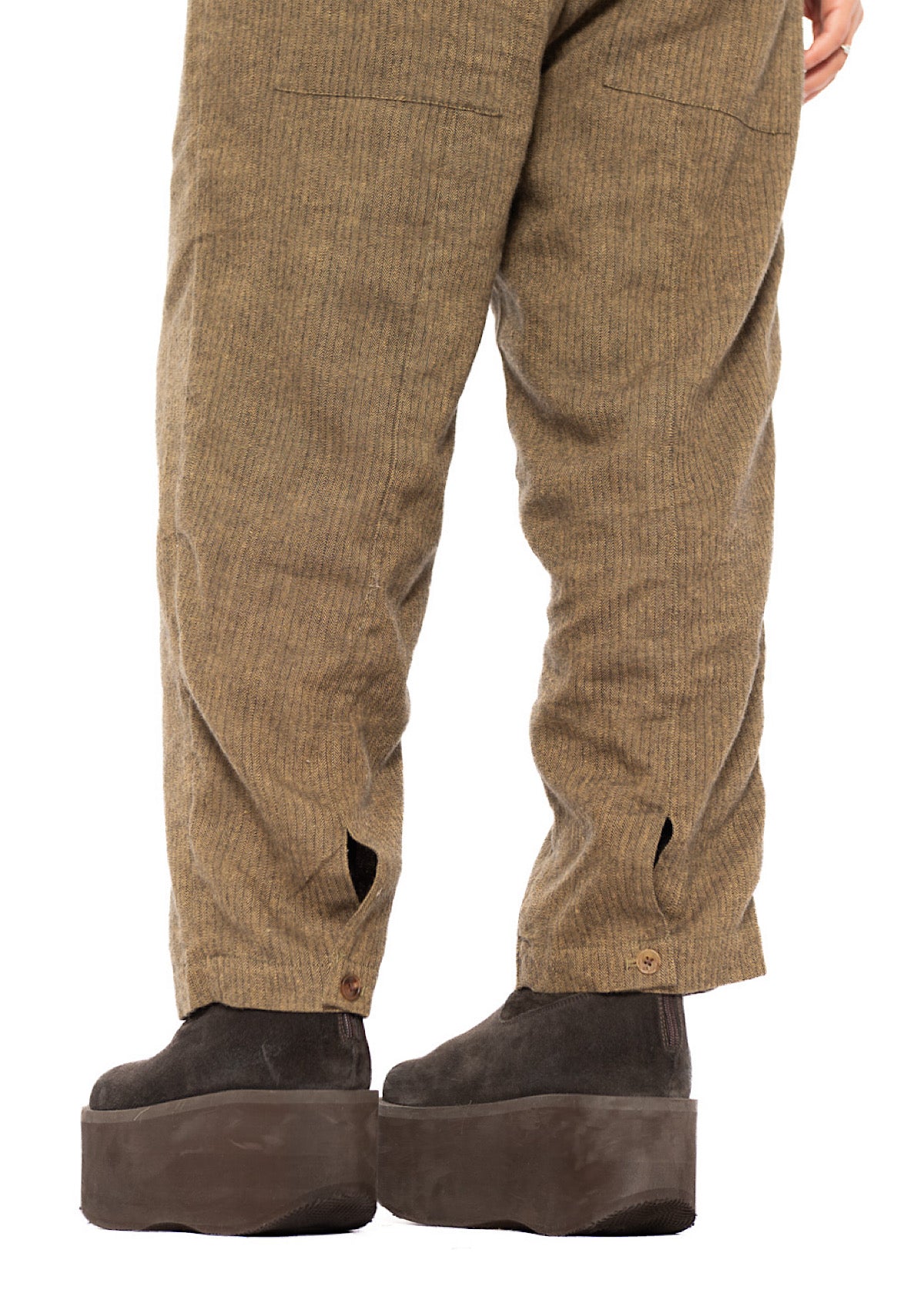 TAPERED HERRINGBONE TROUSER