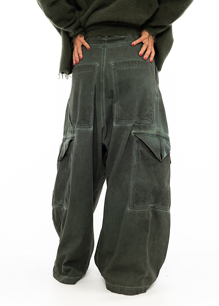 RUNDHOLZ DIP TROUSER *BLACK GLOSS* (Shown in PINE LIGHT)
