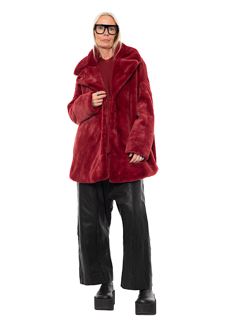 FAUX FUR COCOON JACKET