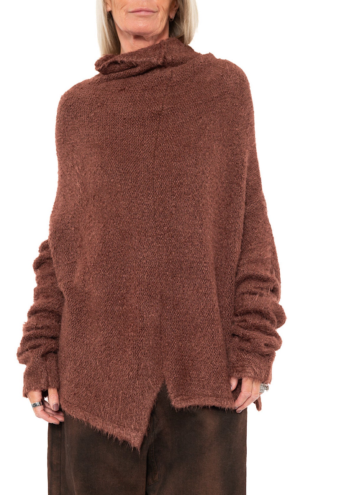 RELAXED SILK KNIT PULLOVER