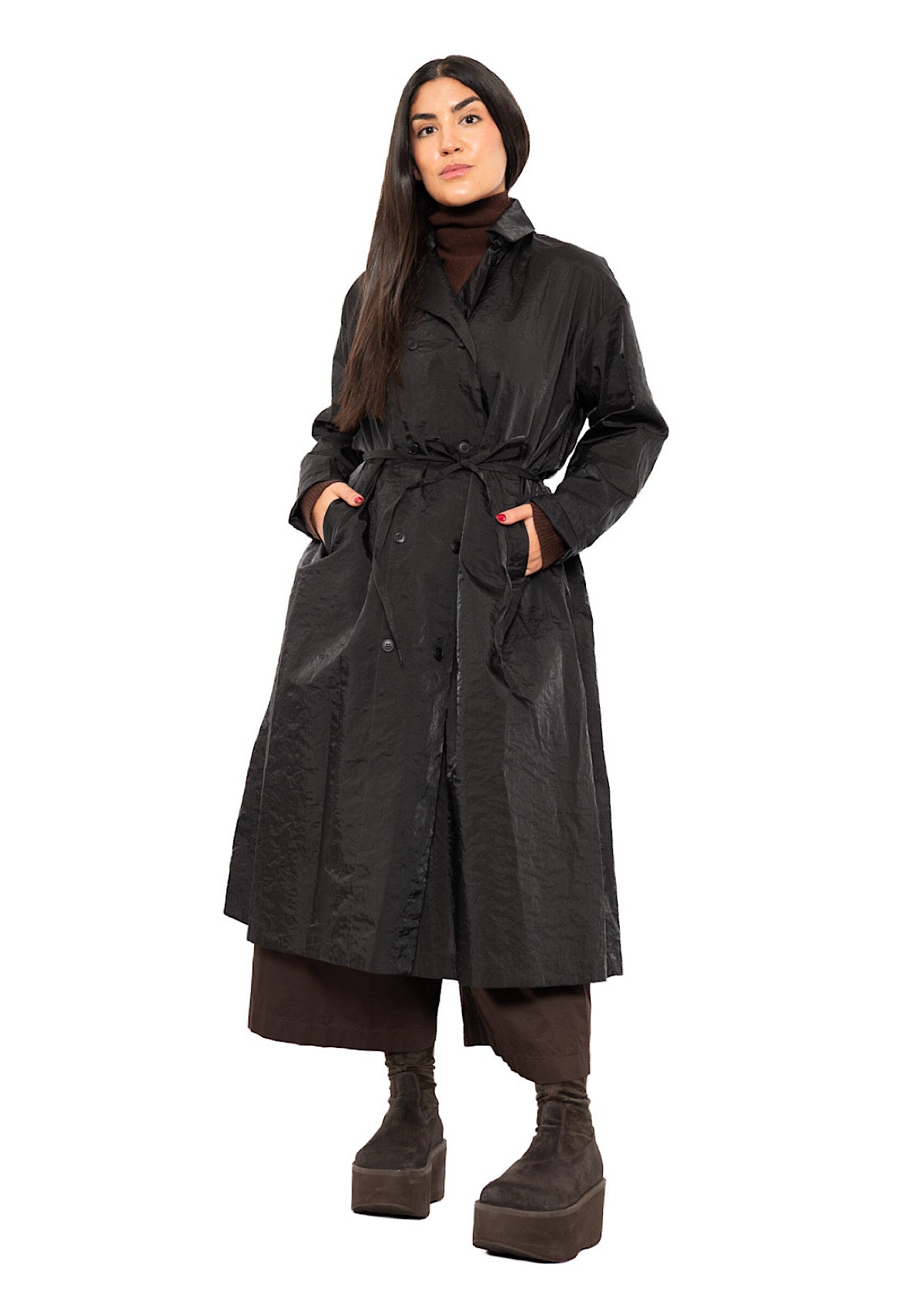 SILK MIX TRENCH COAT