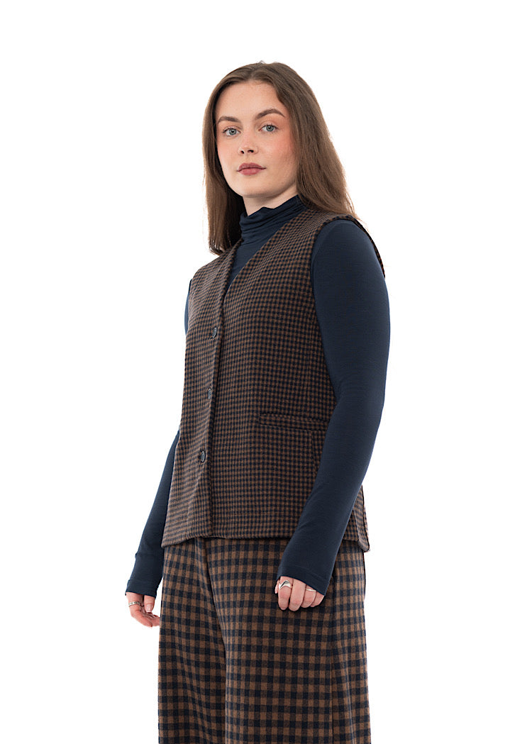 MICRO-CHECK GENNY WAISTCOAT
