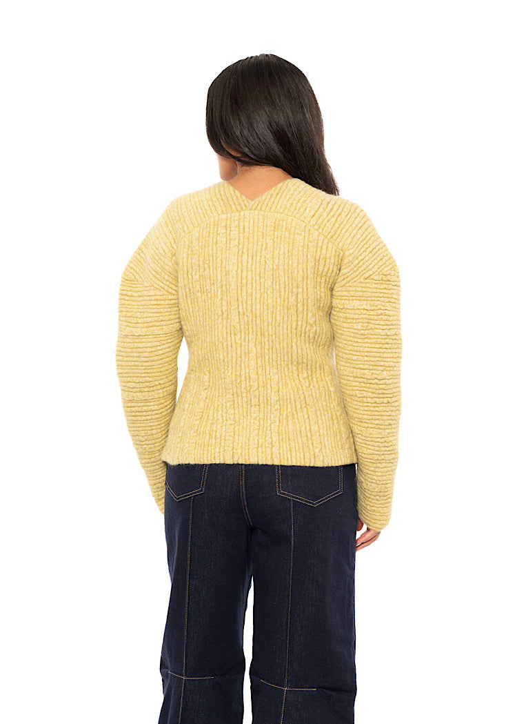 SCULPTURAL ALPACA WOOL BLEND PULLOVER