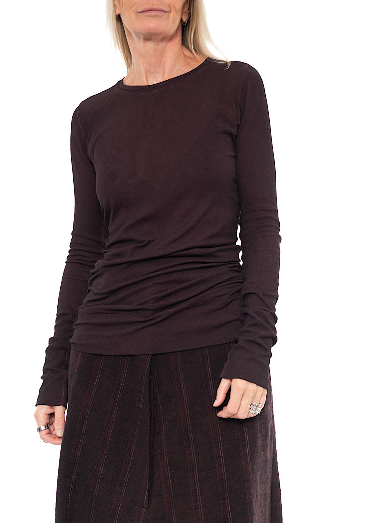 FITTED RIB JERSEY T-SHIRT