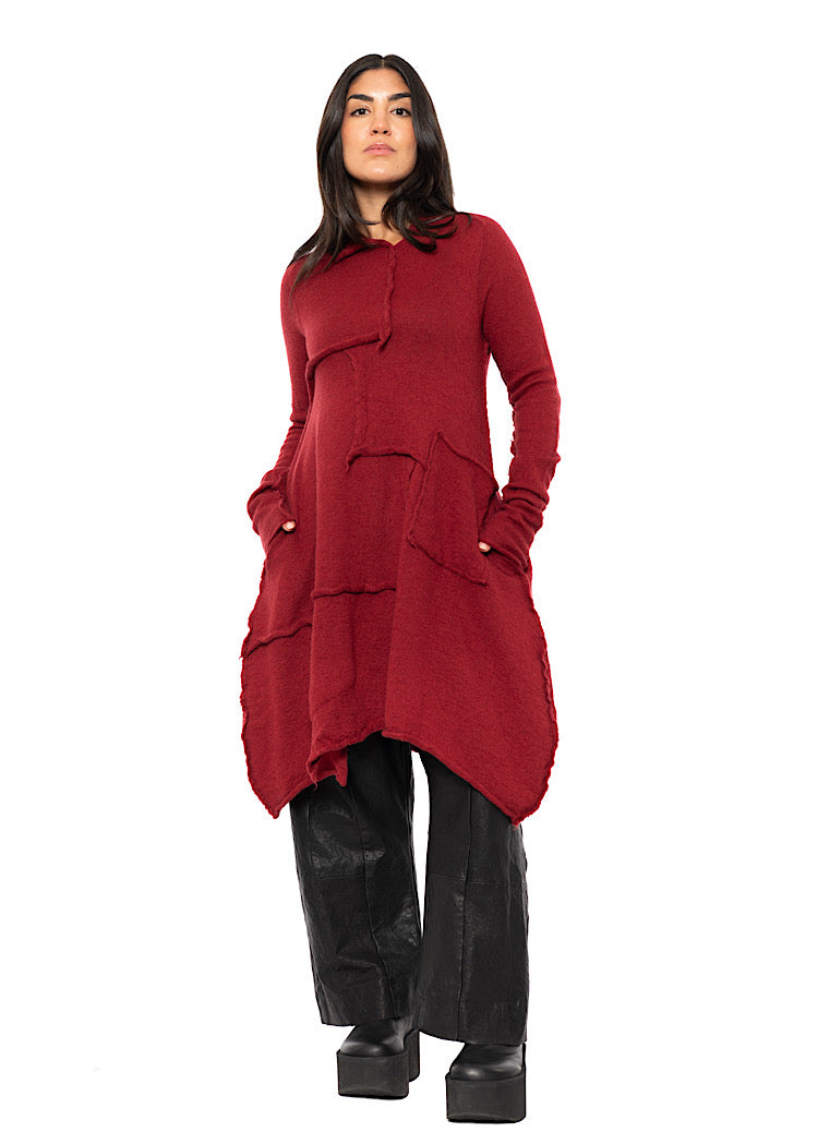 ASYMMETRIC WOOL KNITTED TUNIC