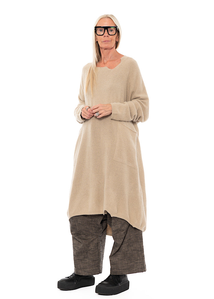 SIGNATURE RACCOON HAIR KNITTED TUNIC