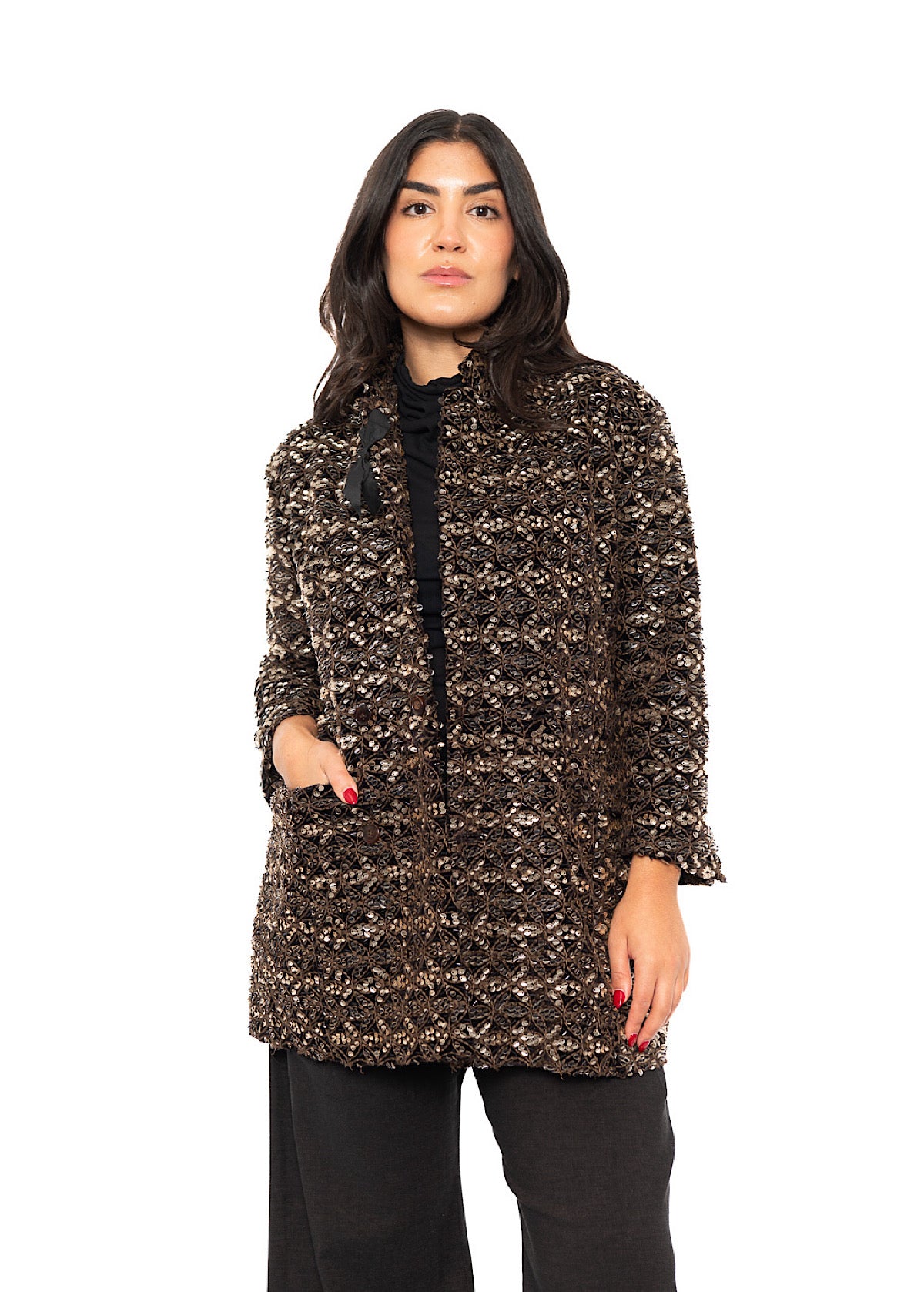 BEADED DOUBLE-BREASTED JACKET