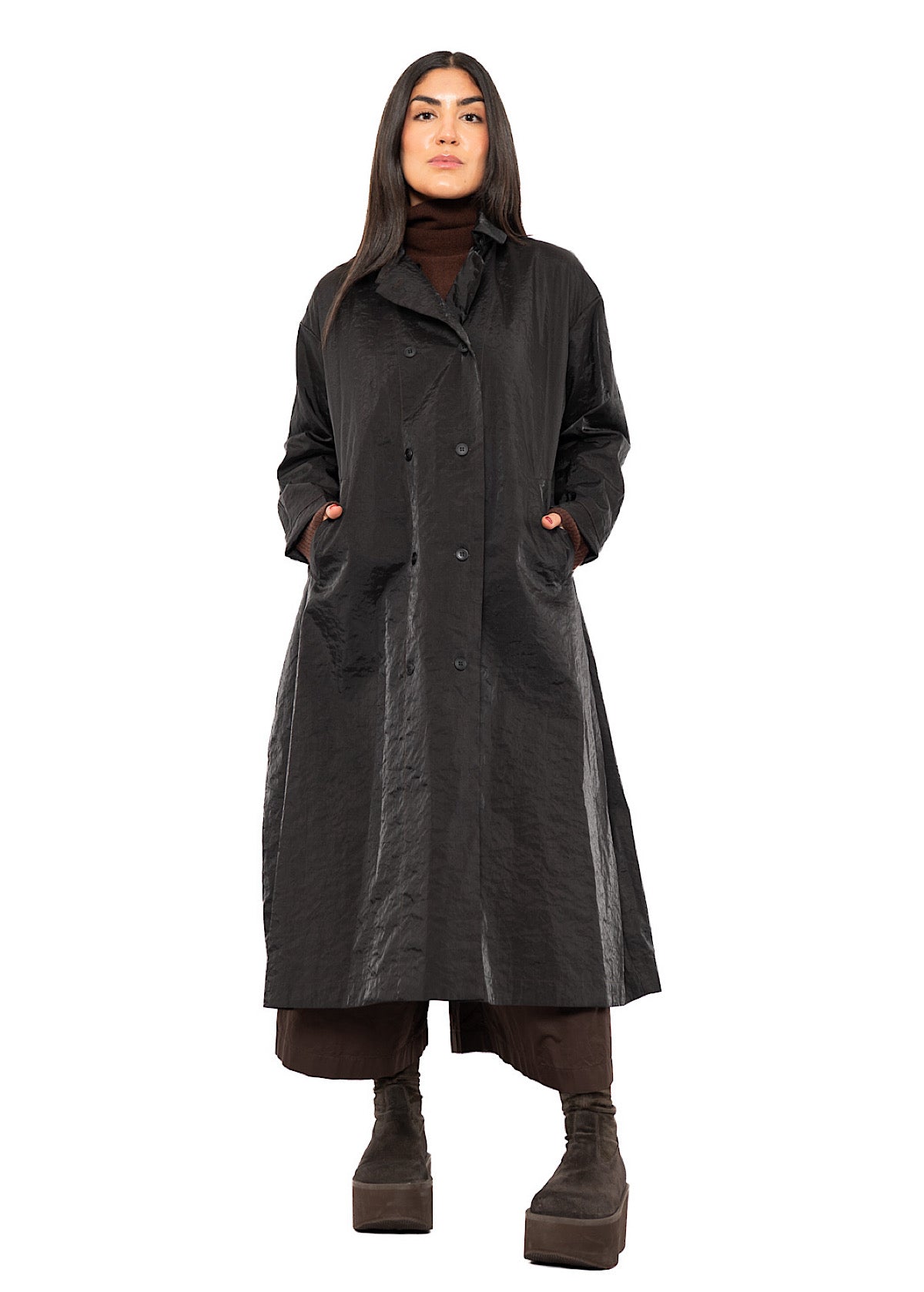 SILK MIX TRENCH COAT